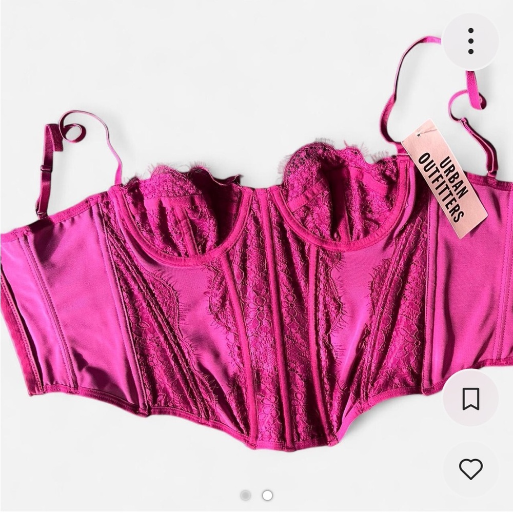 Urban Outfitters Fuchsia Lace Corset